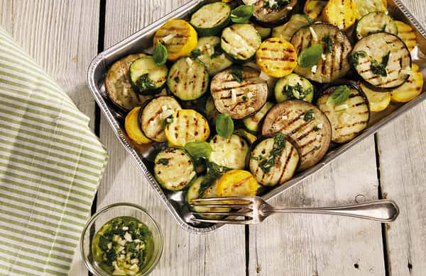 Grillet squash og aubergine