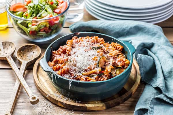 Pastagrateng med kalkunkarbonadedeig