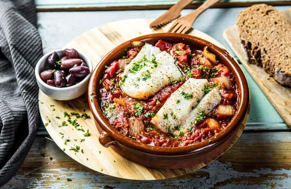 Torsk med bacalaogrønnsaker